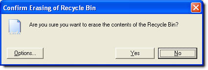 Confirm Erase of Recycle Bin